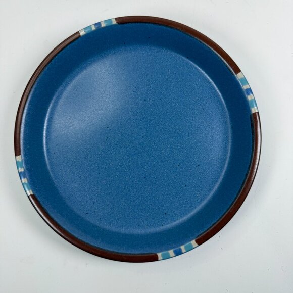 Lot of 3 Dansk Mesa Blue Stoneware Salad Dessert Plates 7 3/8" Japan - Picture 2 of 5